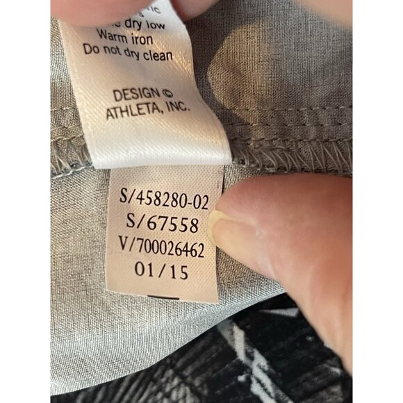 Athleta Pants Size 8 Black Tropical Print Joggers - Picture 9 of 9